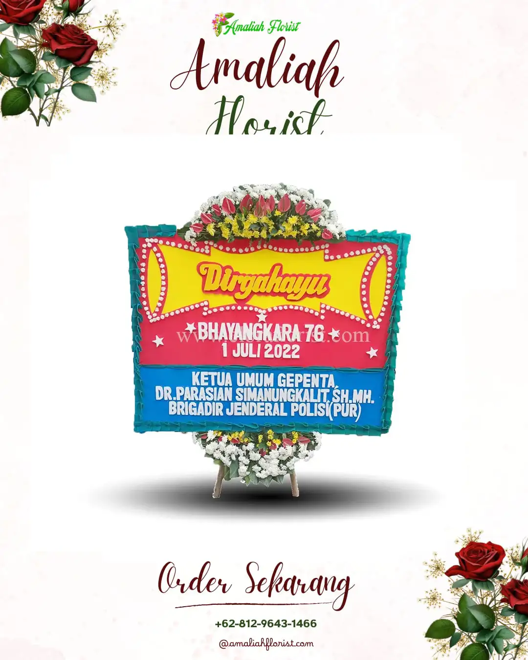 Papan Bunga HUT Ulang Tahun Bongkasa Pertiwi